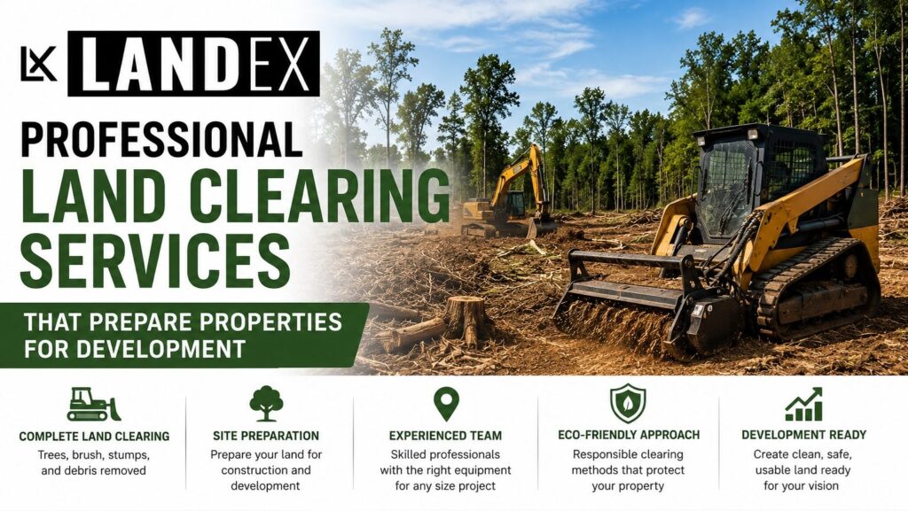 Landex — excavation, grading, land clearing and drainage in Elkhorn and Lake Geneva, Wisconsin